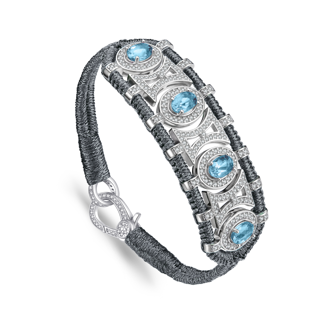 Olinda gun bracelet - Topazes