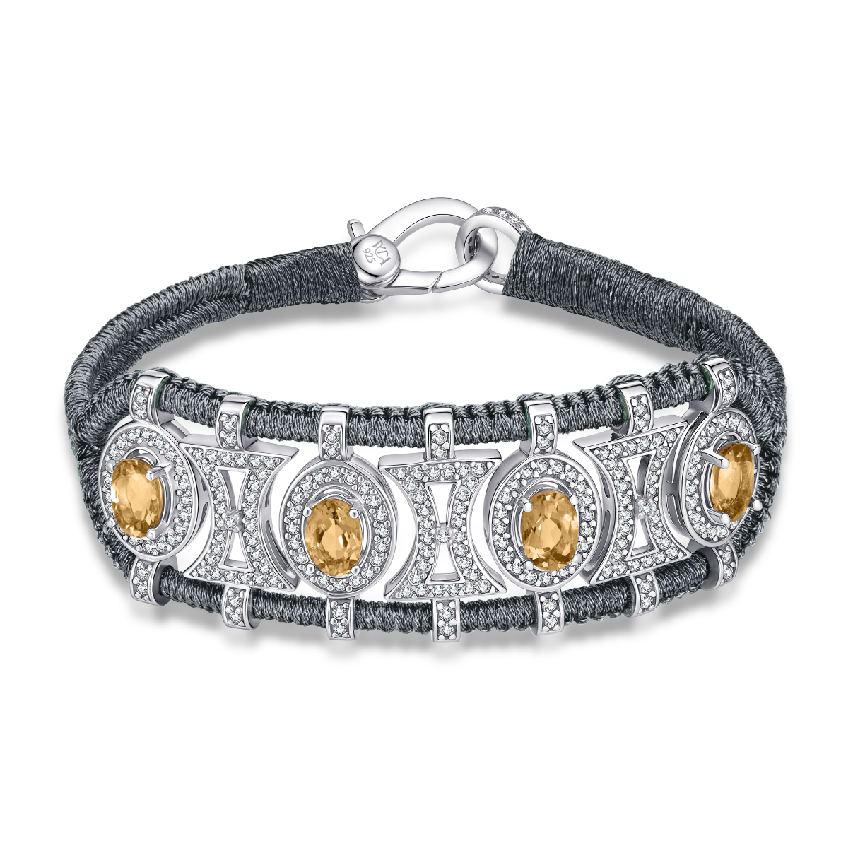 Olinda gun bracelet - Citrines