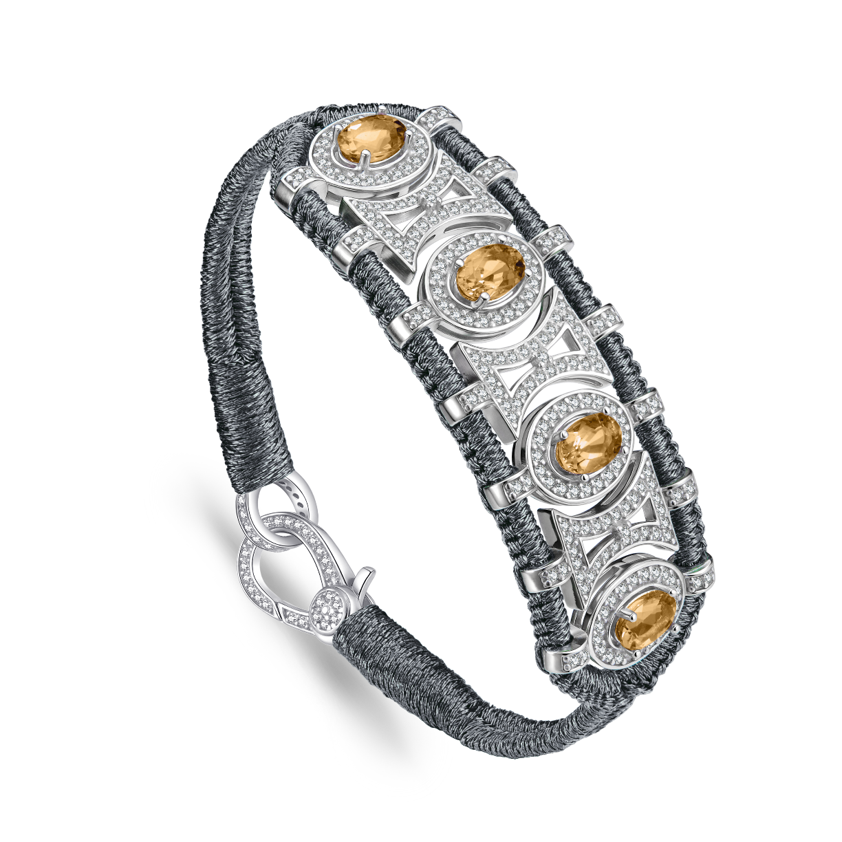 Olinda gun bracelet - Citrines