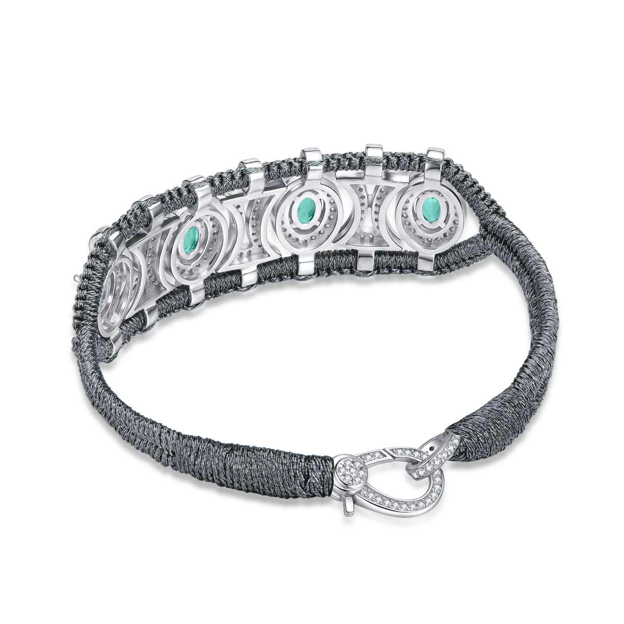 Olinda gun bracelet - Emeralds