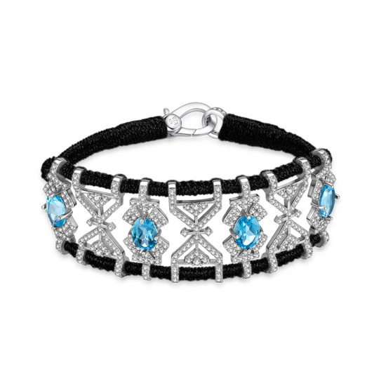 Bracelet Fortalezza dark black - Topazes