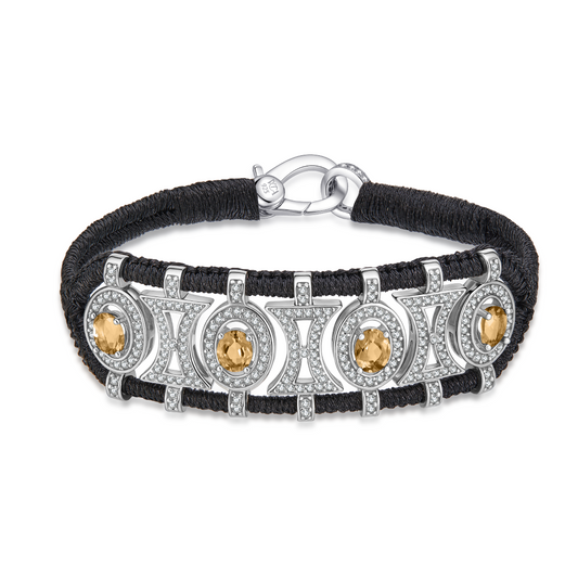 Bracelet Olinda dark black - Citrines
