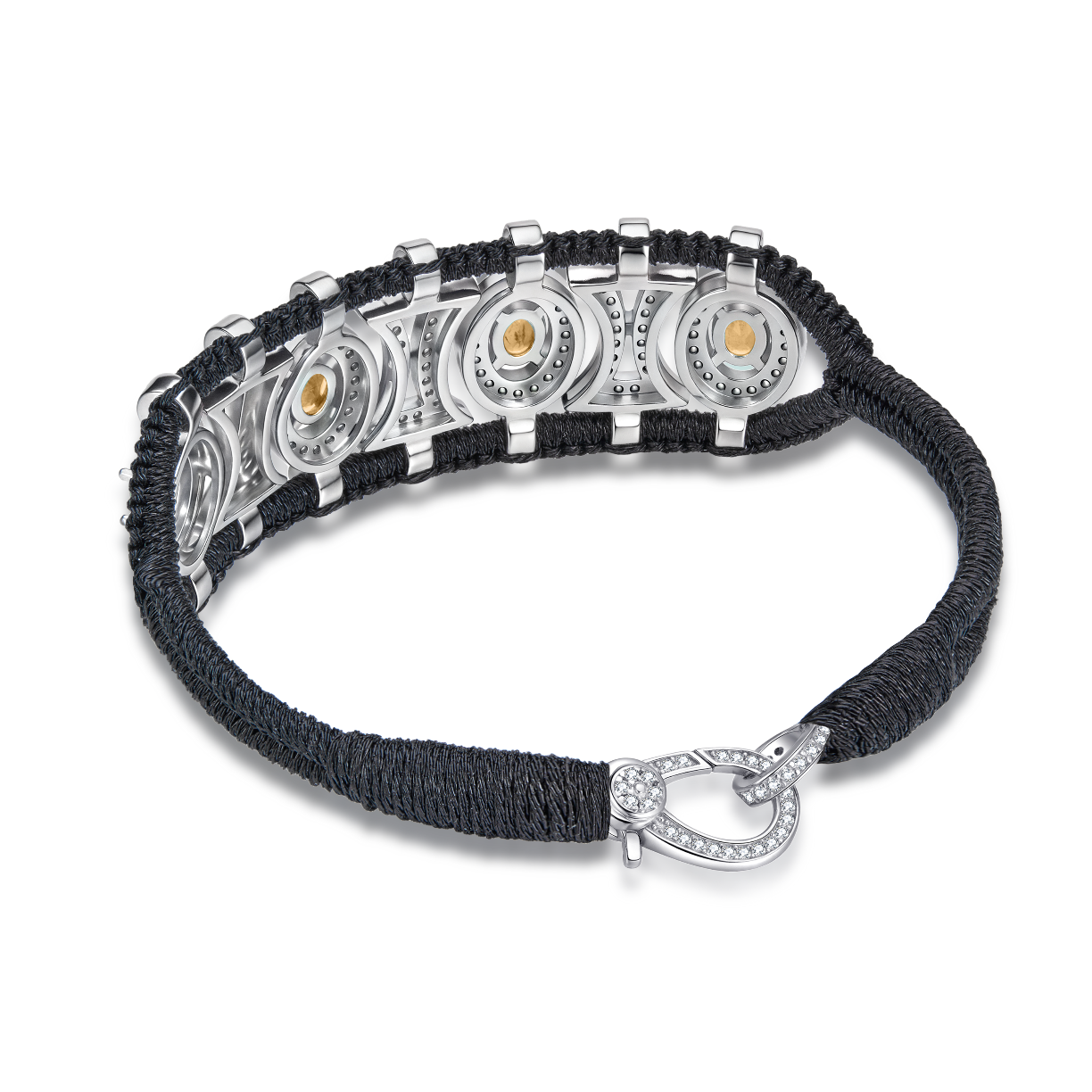 Olinda dark black bracelet - Citrines