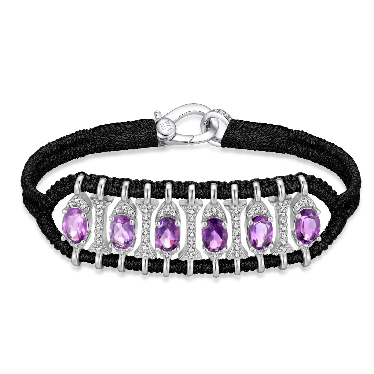 Bracelet Teresina Dark Black - améthystes