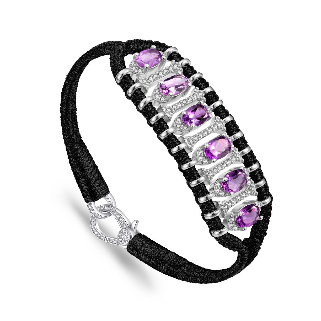 Bracelet Teresina Dark Black - améthystes