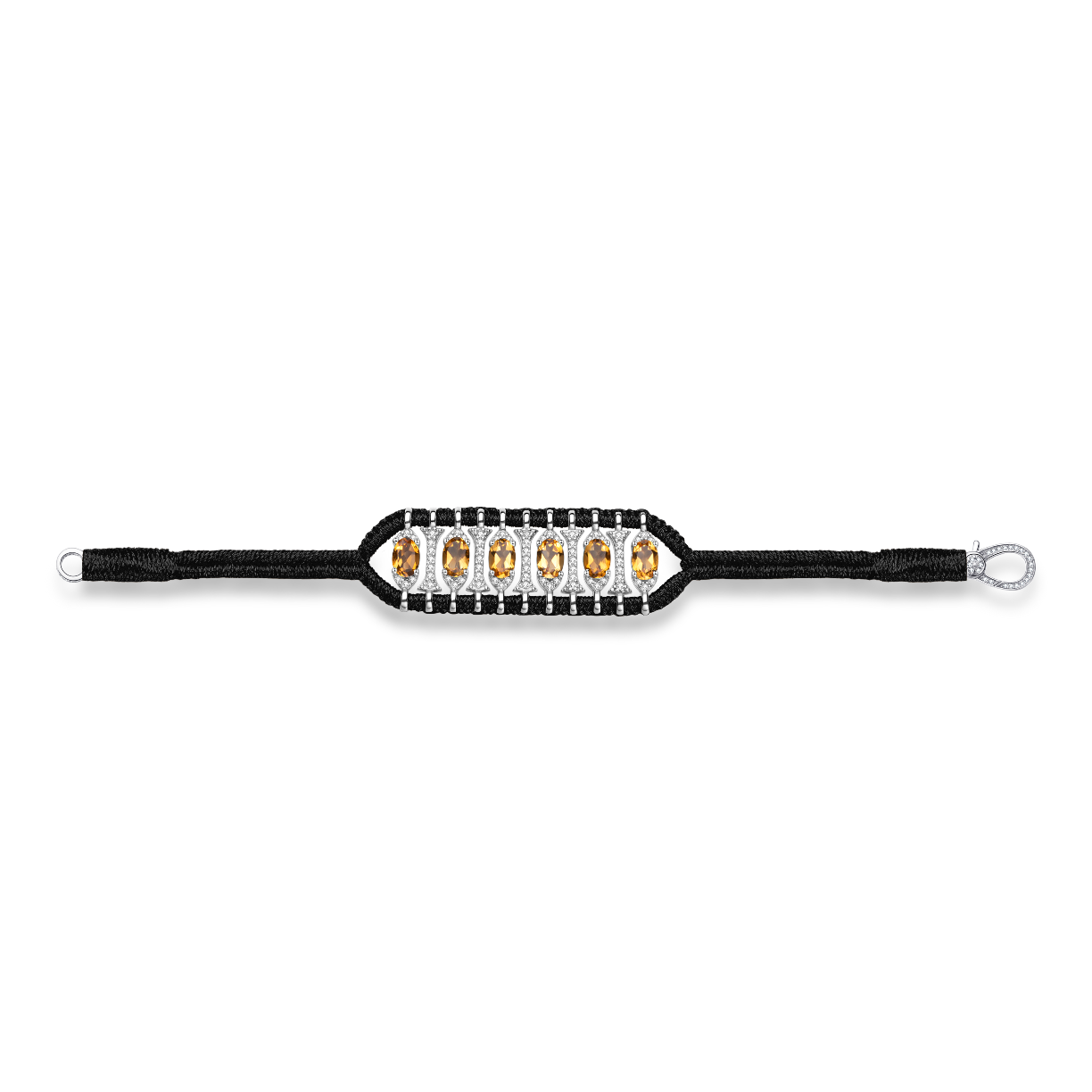 Teresina dark black  bracelet - Citrine
