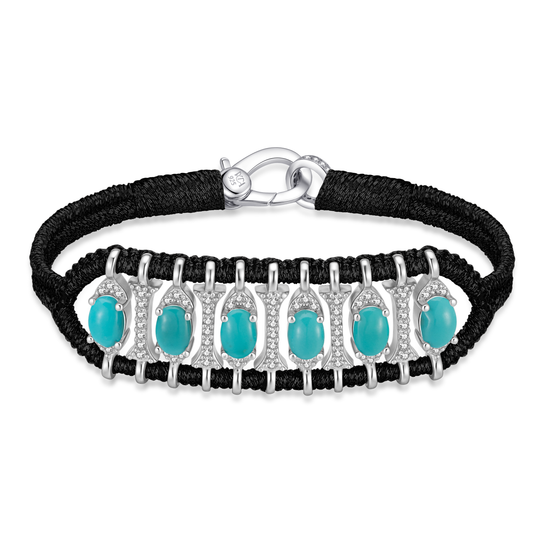 Bracelet Teresina Dark Black - Turquoises