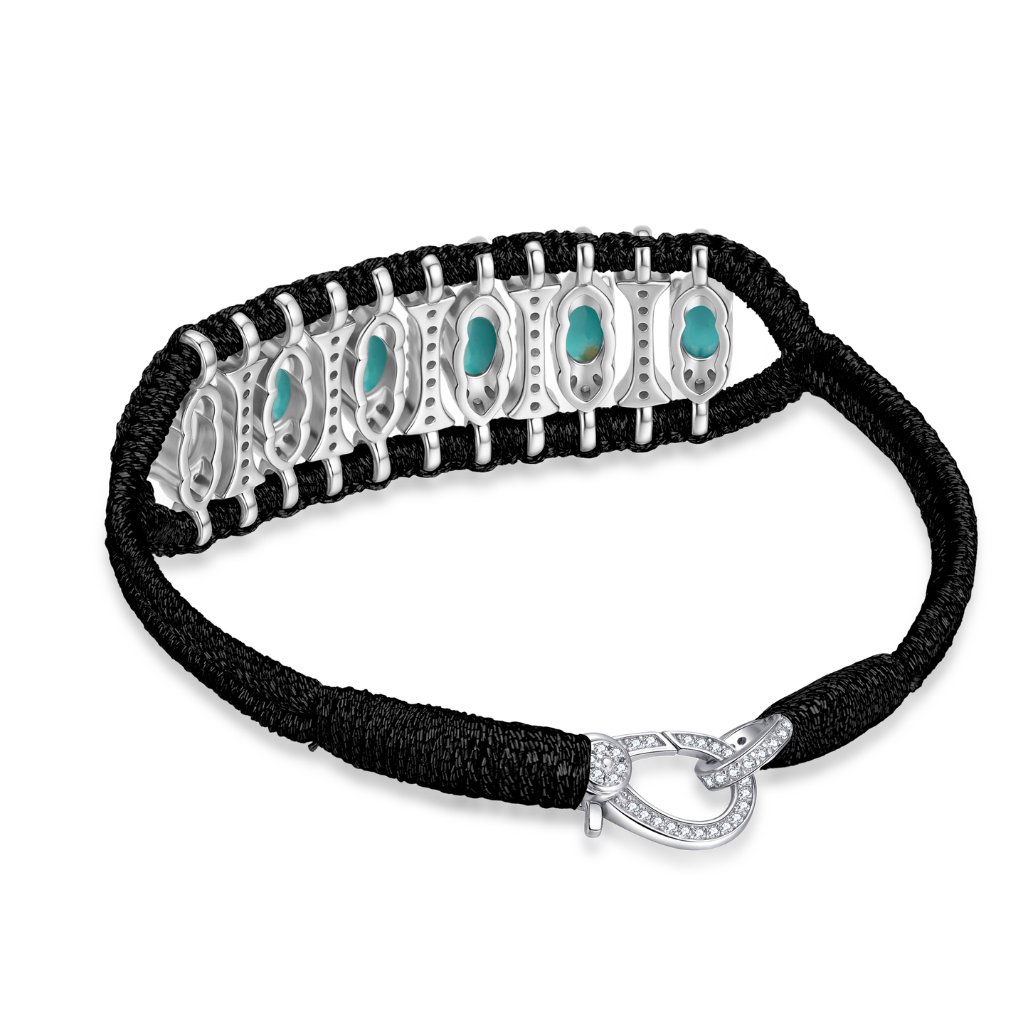 Bracelet Teresina Dark Black - Turquoises