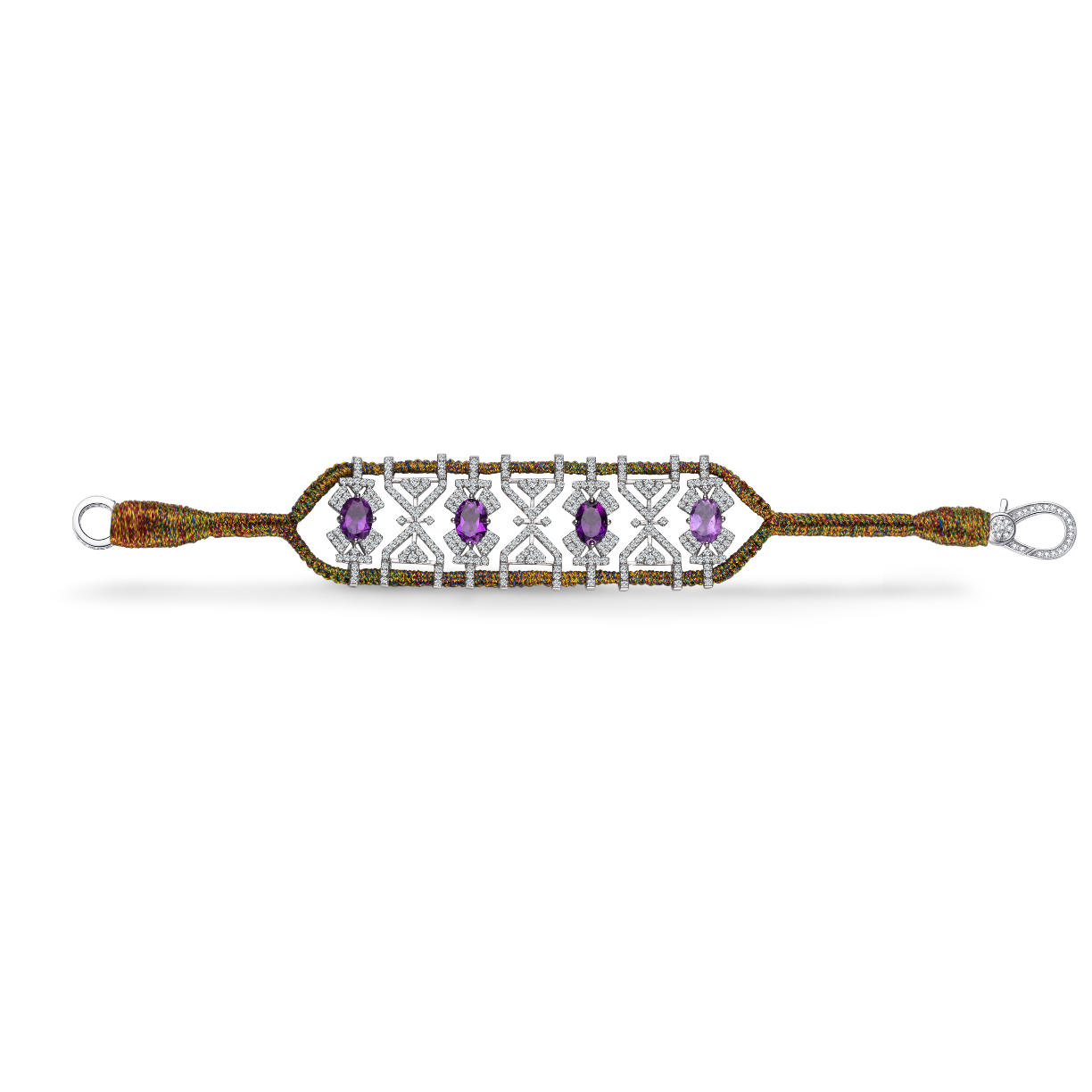 Bracelet Fortalezza Yellow Shanti - Amethysts