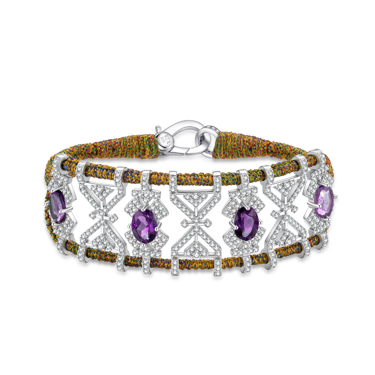 Bracelet Fortalezza Yellow Shanti - Amethysts