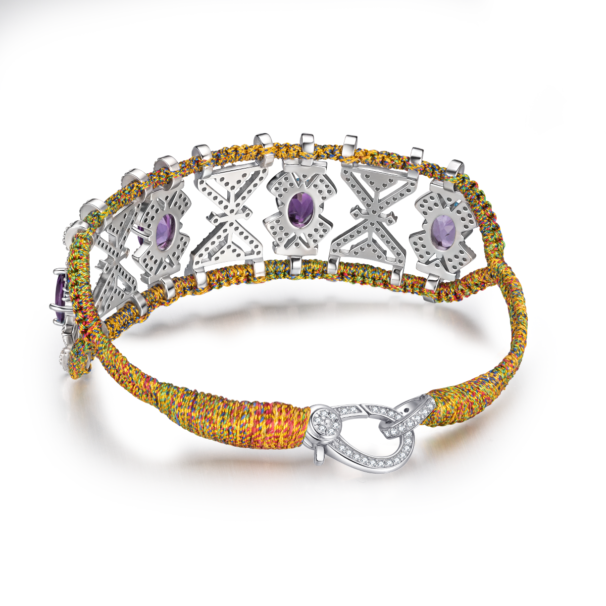 Bracelet Fortalezza Yellow Shanti - Amethysts