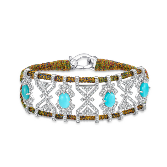 Bracelet Fortalezza yellow shanti - Turquoises