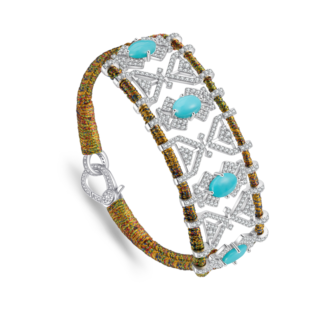 Bracelet Fortalezza yellow shanti - Turquoises