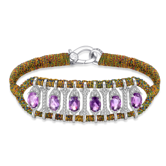 Teresina Yellow Shanti bracelet - Amethyst
