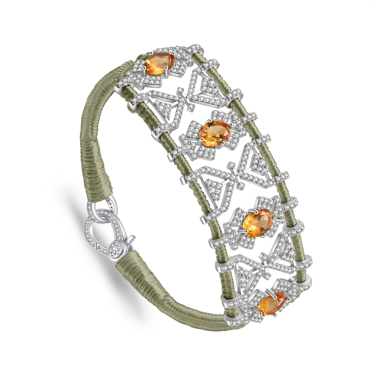 Bracelet Fortalezza Moss - Citrines