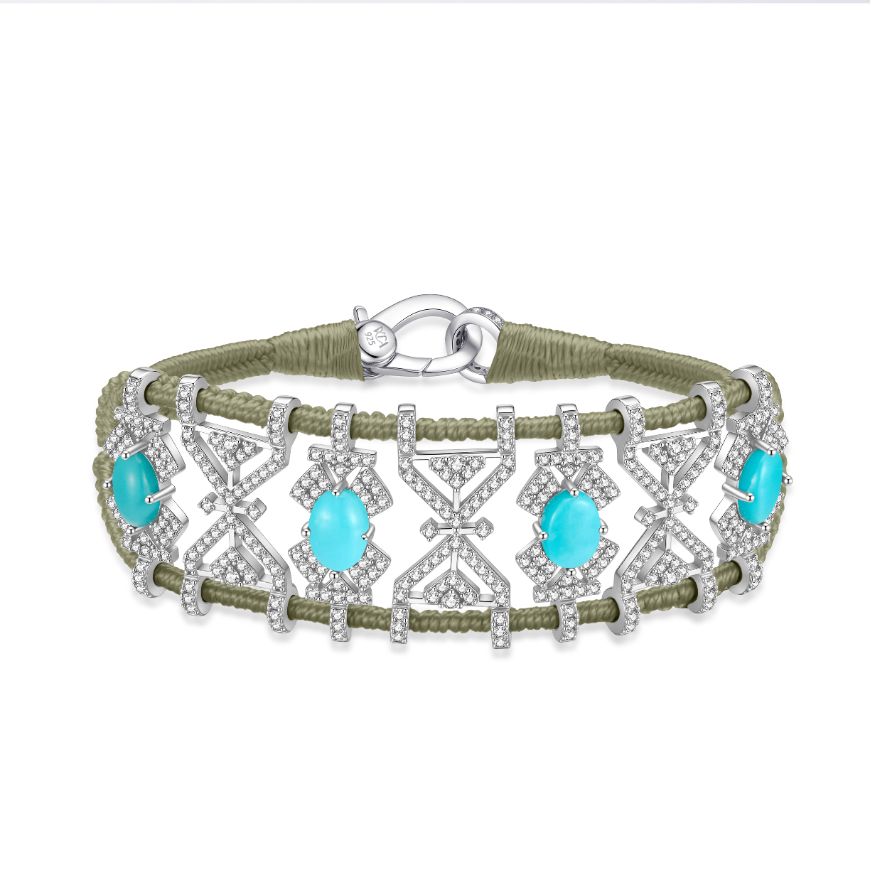 Bracelet Fortalezza Moss - Turquoises