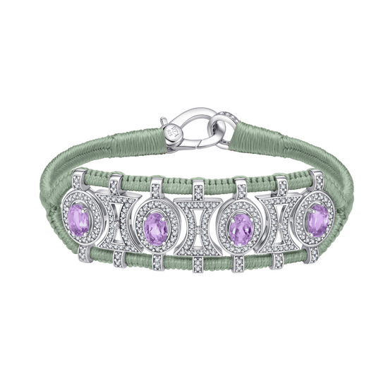 Bracelet Olinda moss - Améthystes
