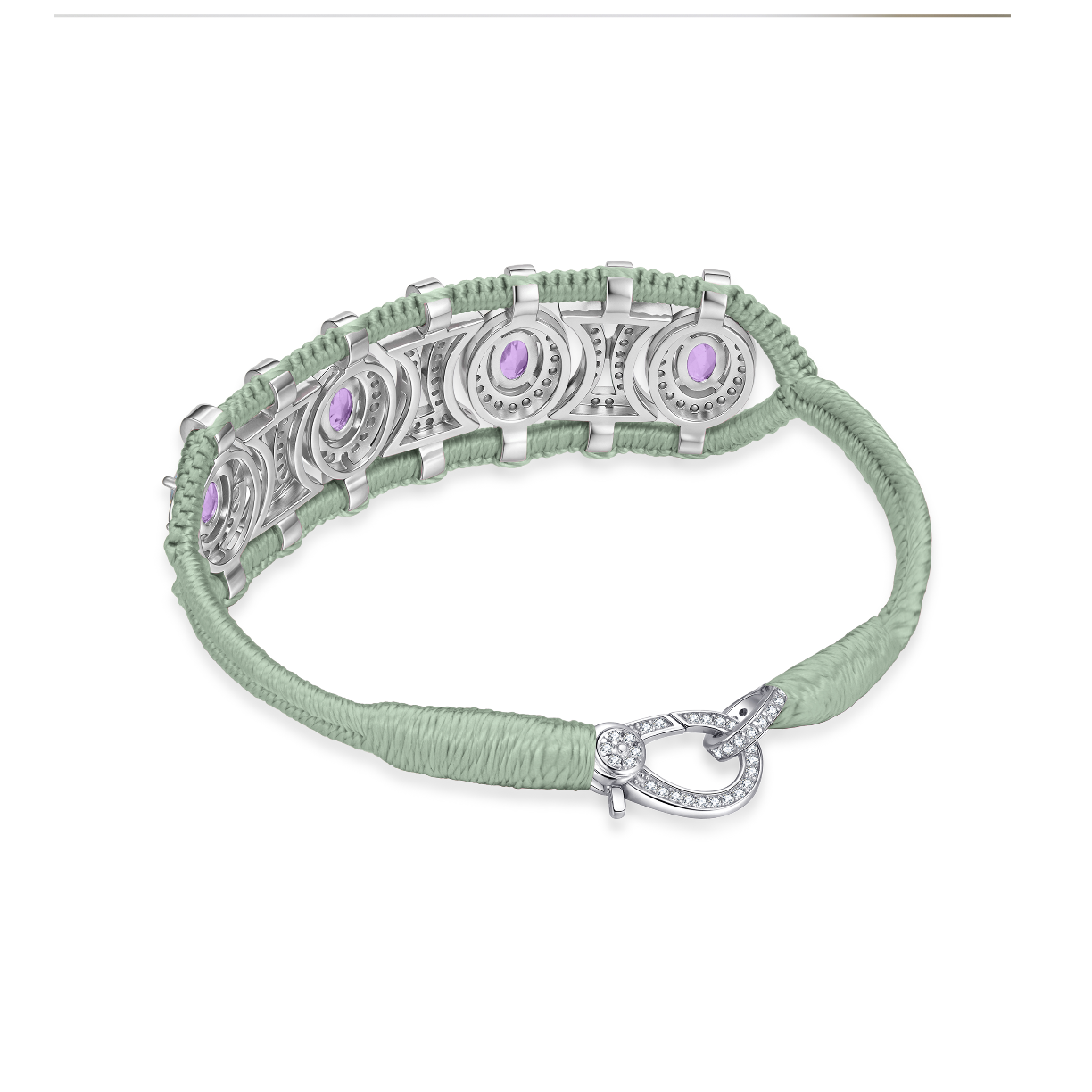 Bracelet Olinda moss - Améthystes