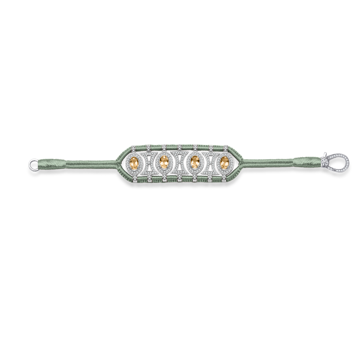 Bracelet Olinda moss - Citrines
