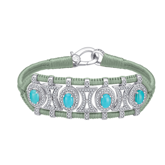 Bracelet Olinda moss - turquoises