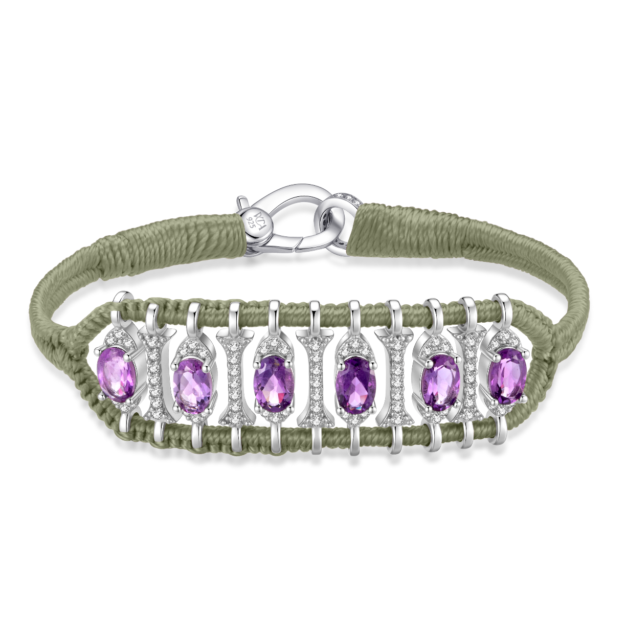 Bracelet Teresina Moss - améthystes