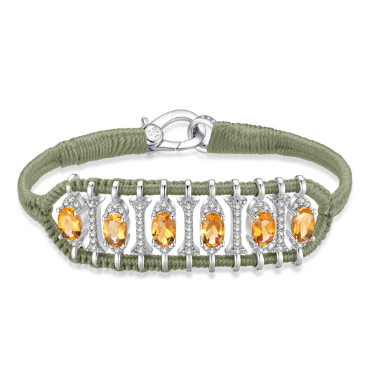 Bracelet Teresina Moss - Citrines
