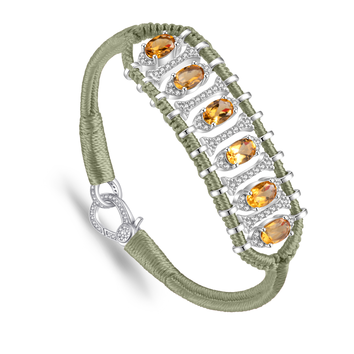 Bracelet Teresina Moss - Citrines