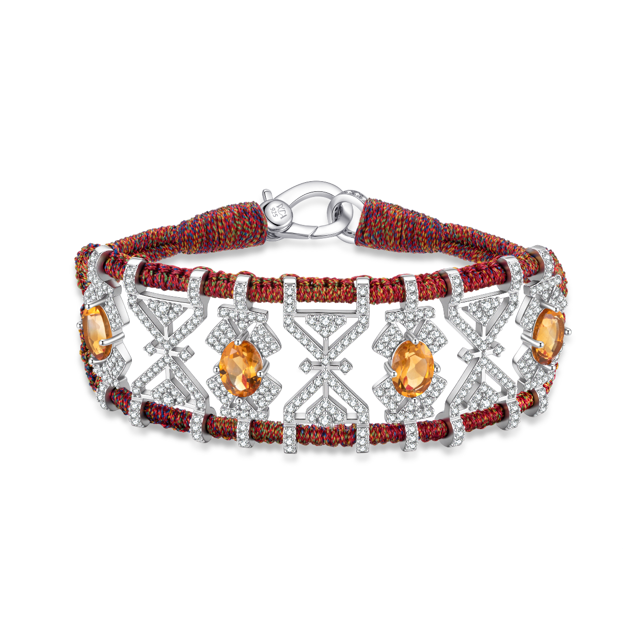 Bracelet Fortalezza Red shanti - Citrines