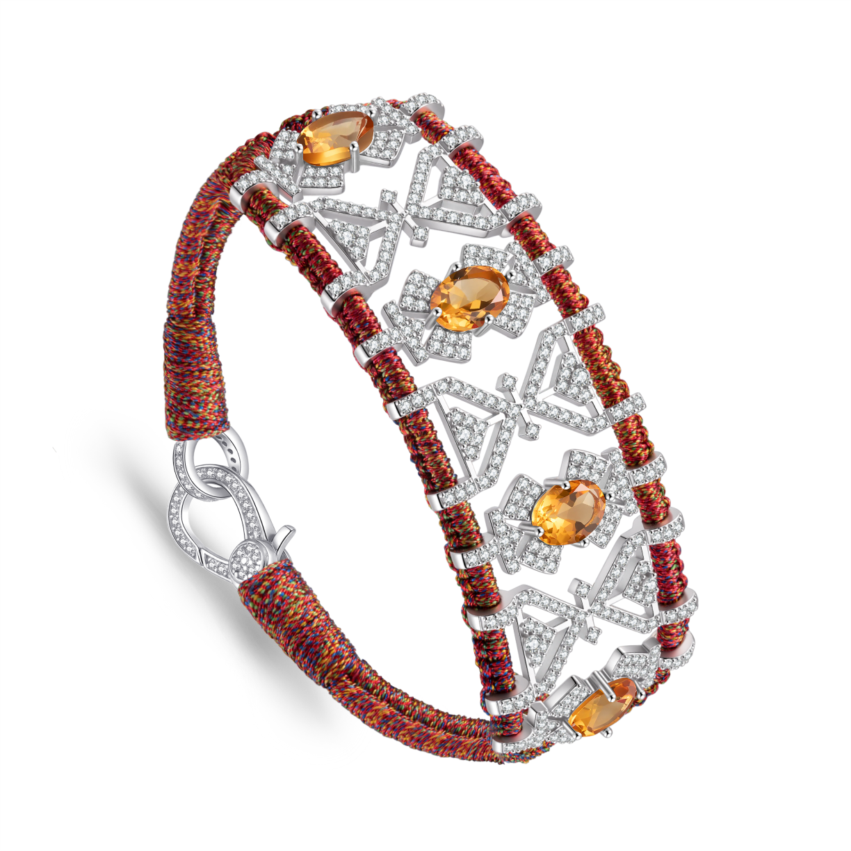 Bracelet Fortalezza Red shanti - Citrines