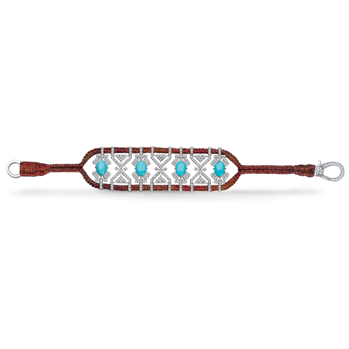Bracelet Fortalezza Red Shanti - Turquoises