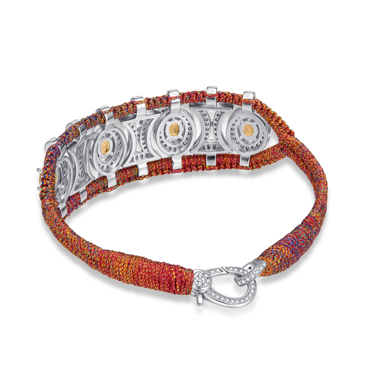 Olinda red shanti bracelet - Citrines