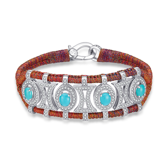 Bracelet Olinda Red Shanti - Turquoises