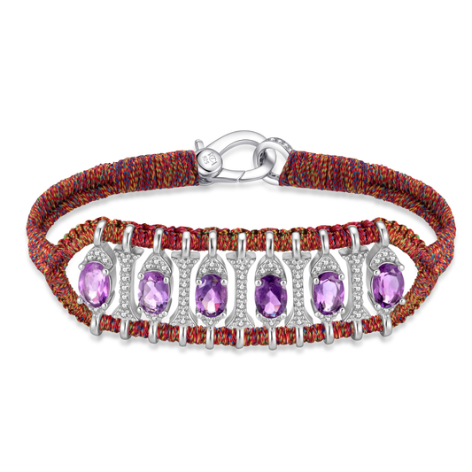Teresina red shanti bracelet - Amethyst