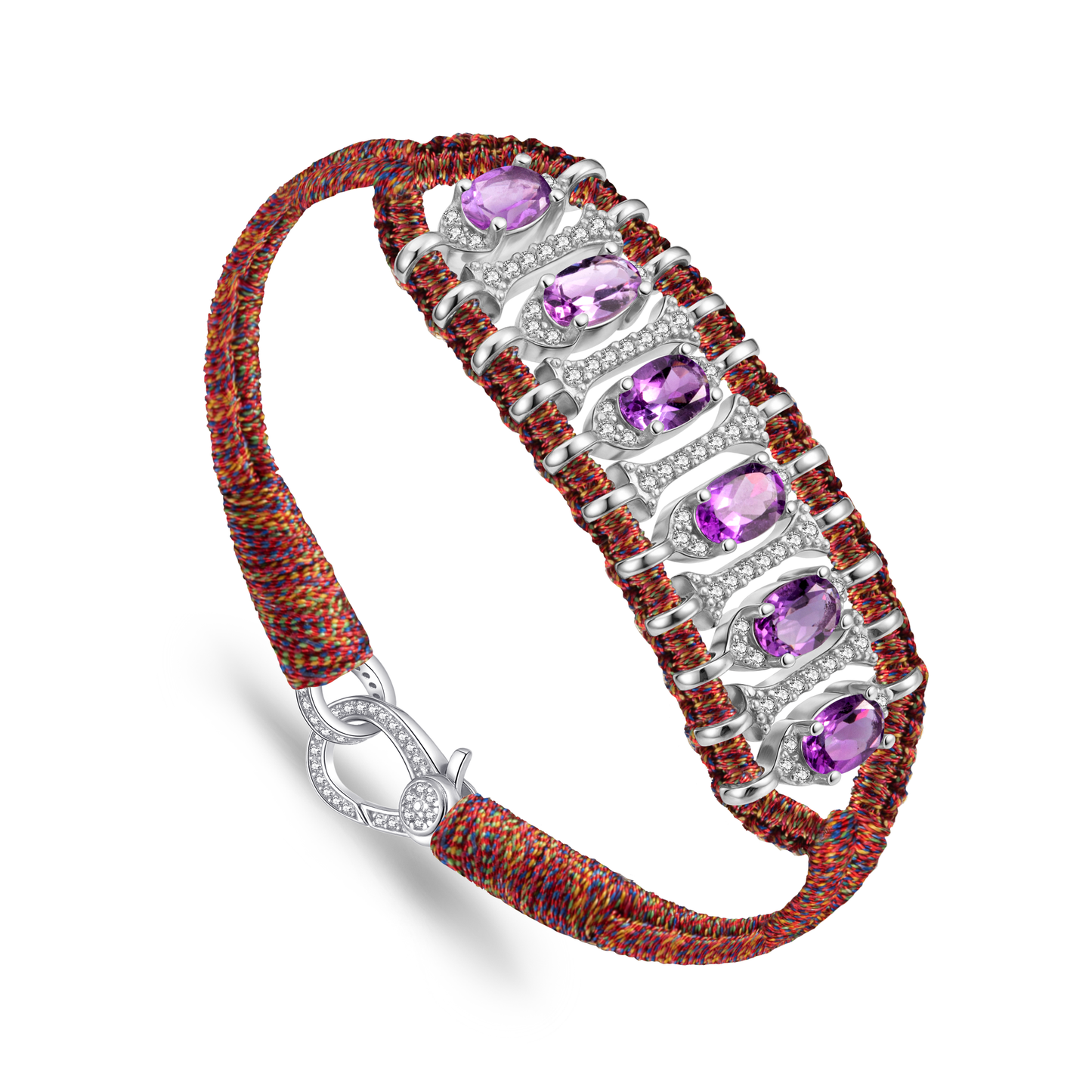 Bracelet Teresina Red Shanti - améthystes