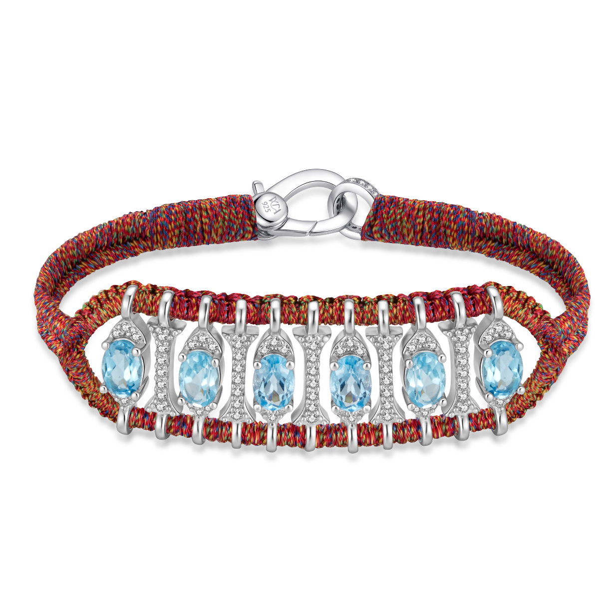 Teresina red shanti bracelet - Topaz