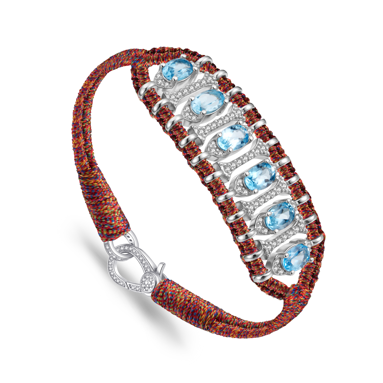 Teresina red shanti bracelet - Topaz
