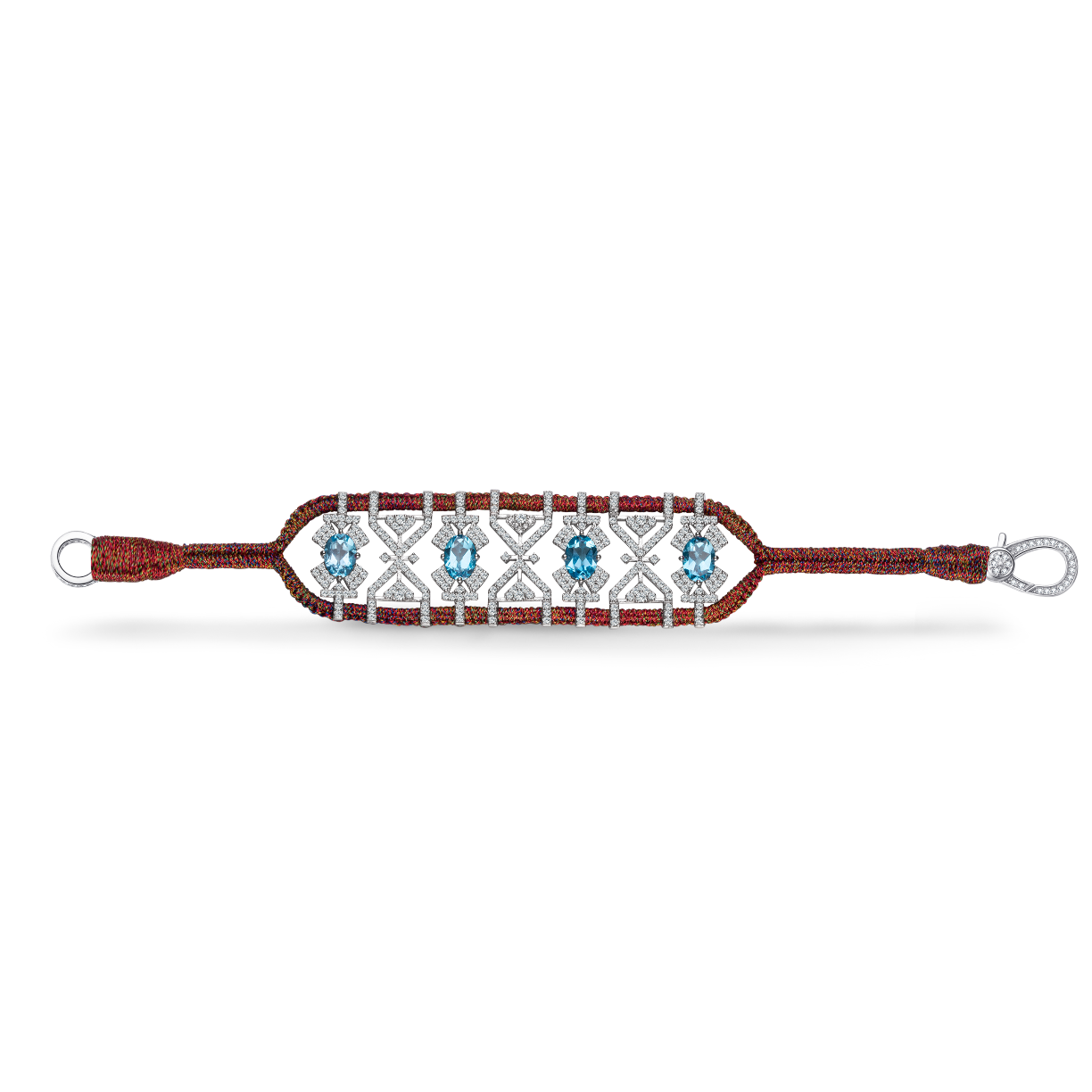 Bracelet Fortalezza red shanti - Topazes