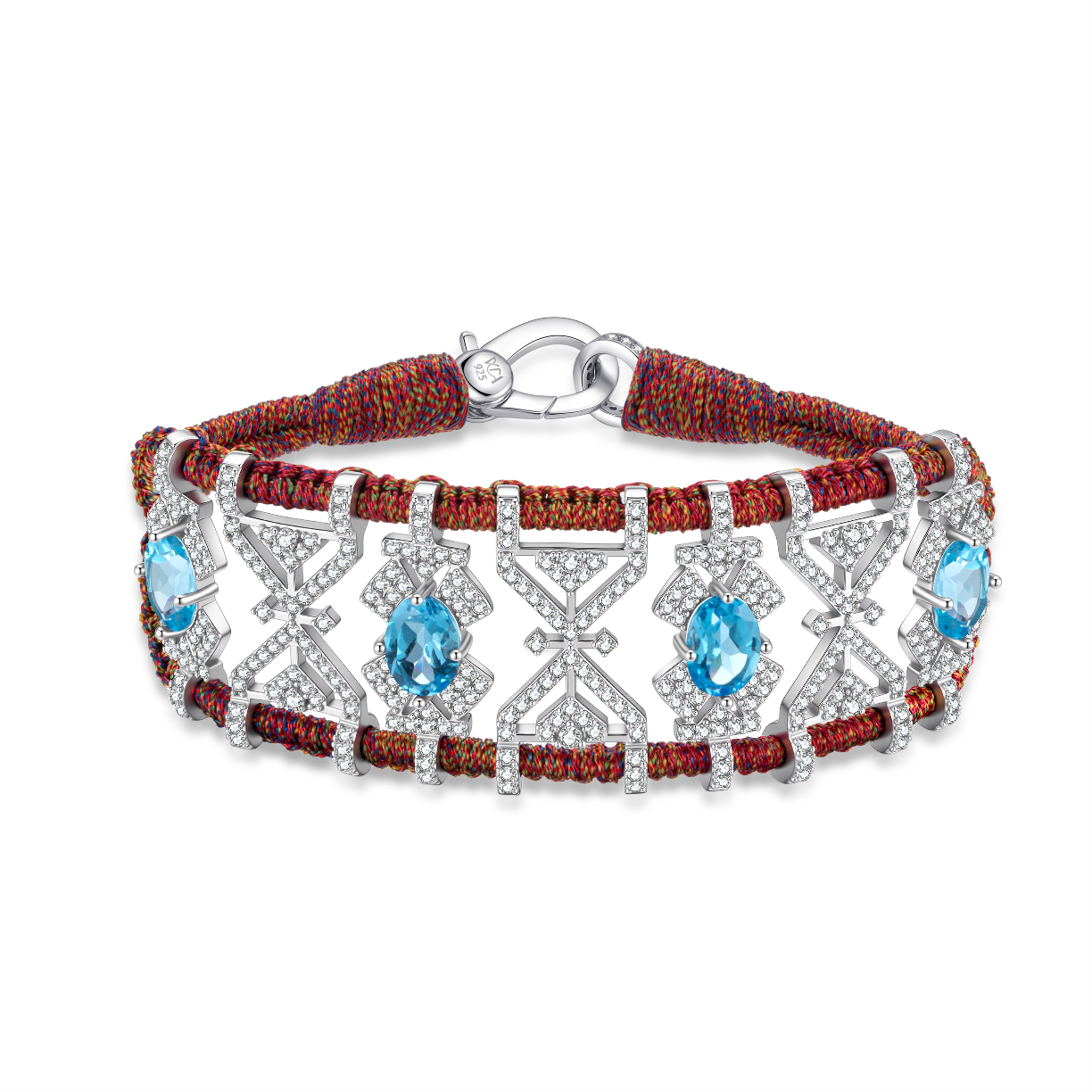 Bracelet Fortalezza red shanti - Topazes