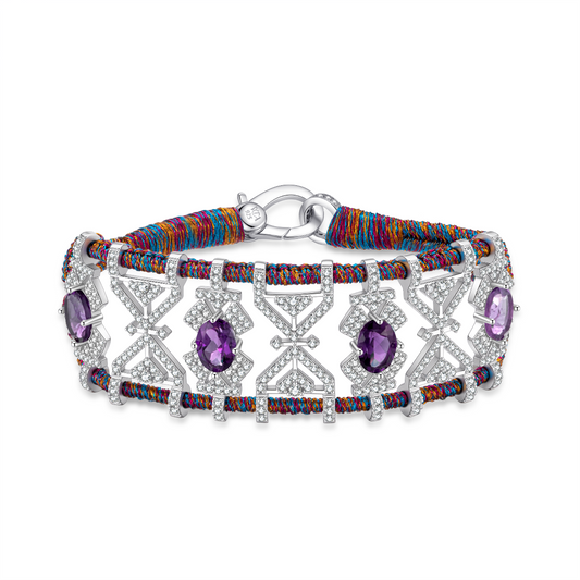 Bracelet Fortalezza Purple Shanti - Amethysts