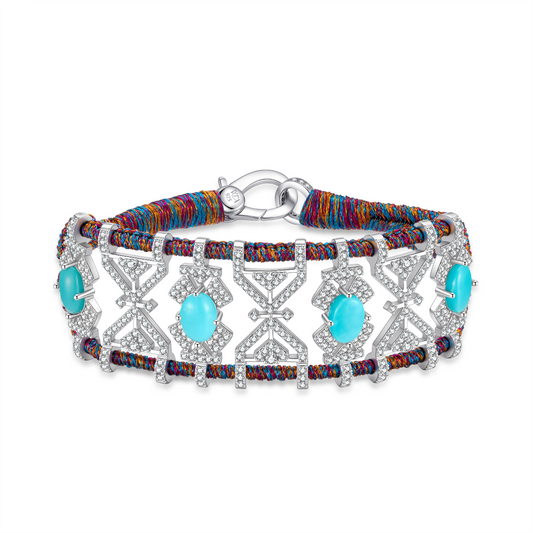 Bracelet Fortalezza Purple Shanti - Turquoises