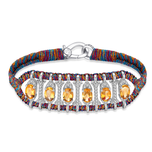 Teresina Purple Shanti bracelet - Citrine