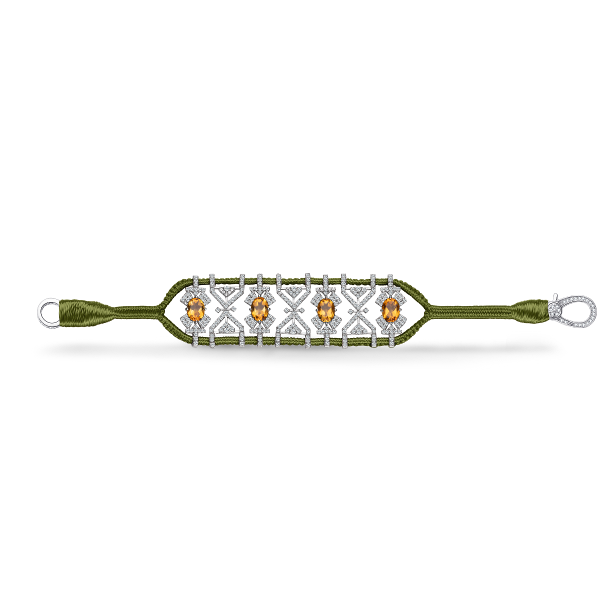 Bracelet Fortalezza Olive - Citrines