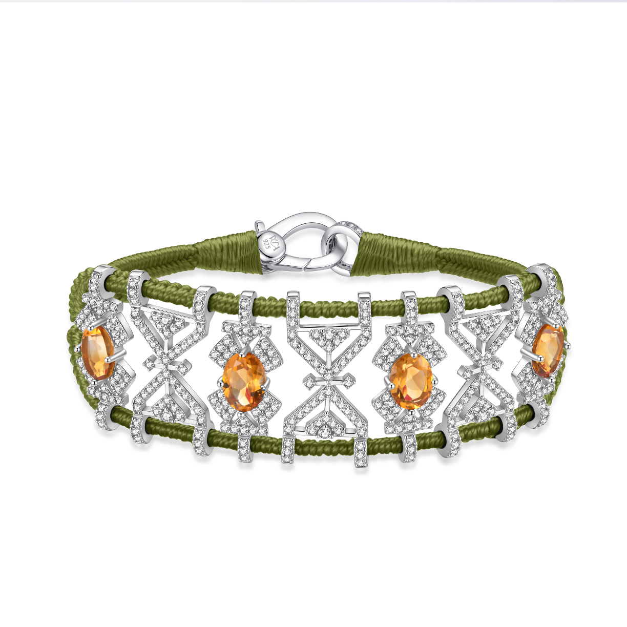 Bracelet Fortalezza Olive - Citrines