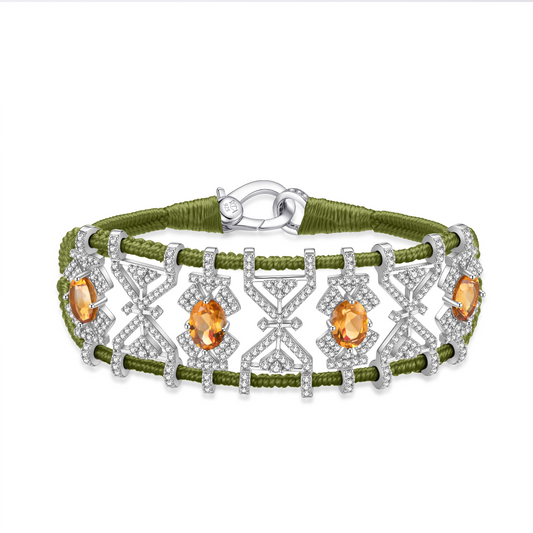 Bracelet Fortalezza Olive - Citrines