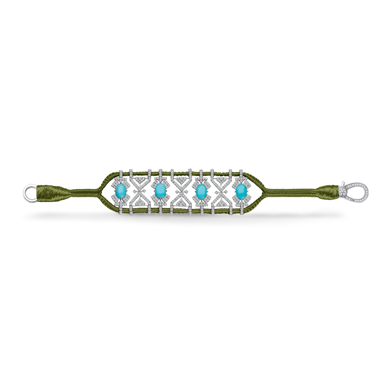 Bracelet Fortalezza Olive - Turquoises