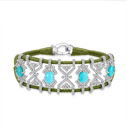 Bracelet Fortalezza Olive - Turquoises