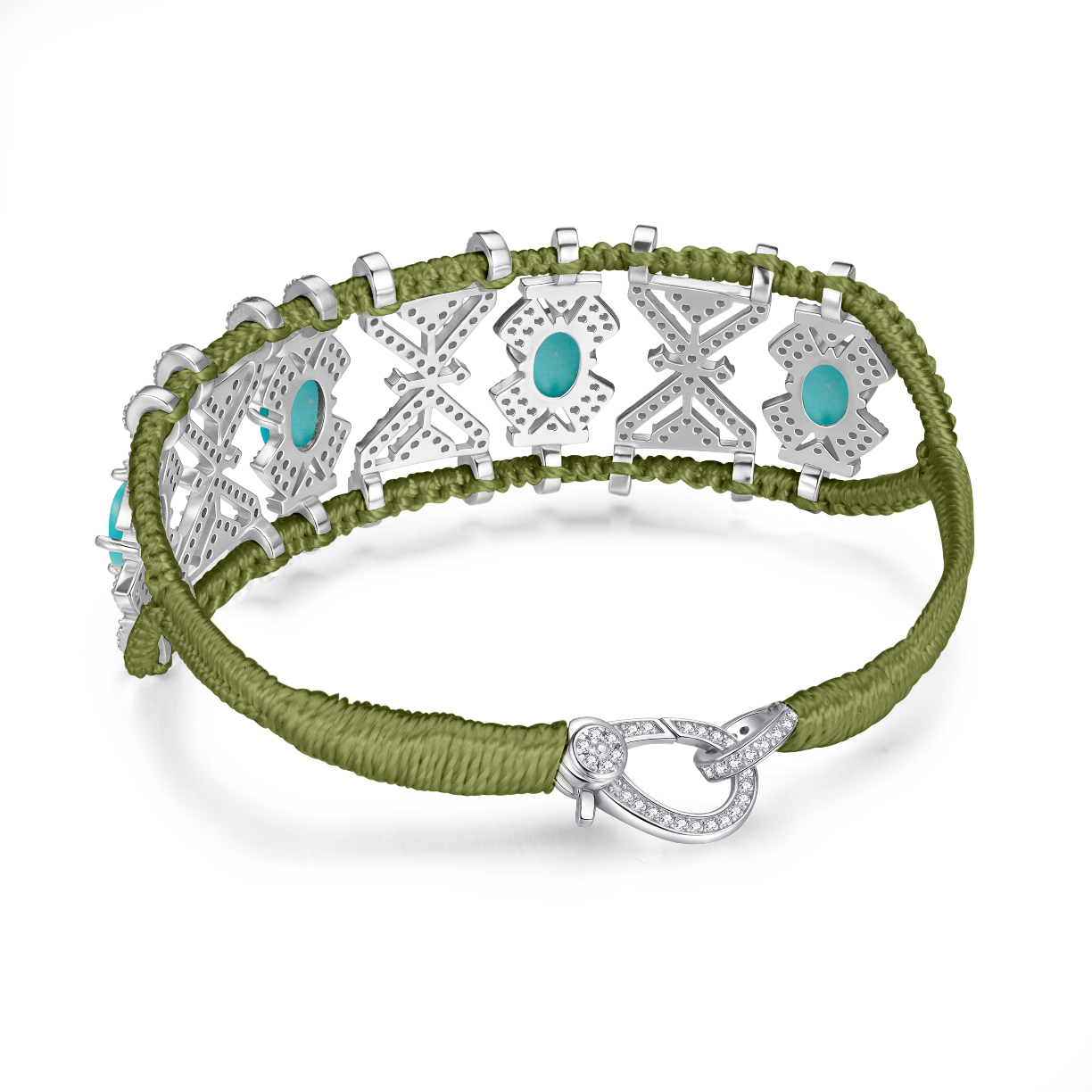 Bracelet Fortalezza Olive - Turquoises