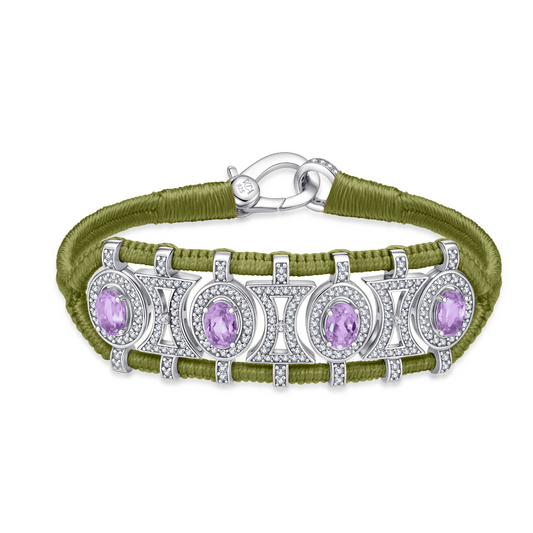 Bracelet Olinda olive - Améthystes