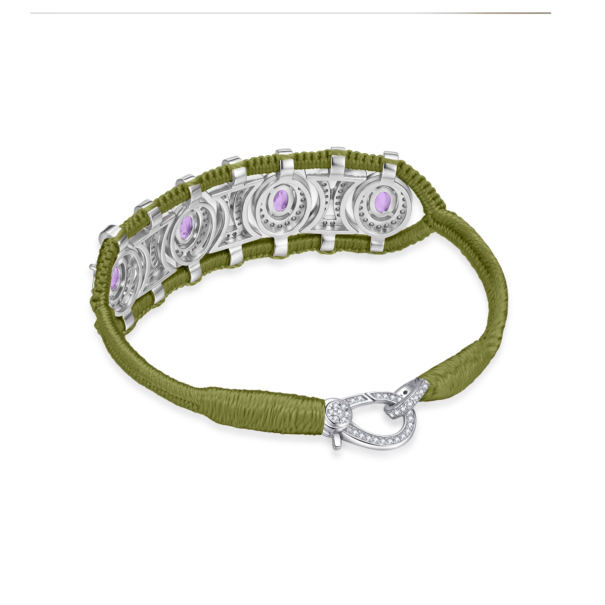 Bracelet Olinda olive - Améthystes