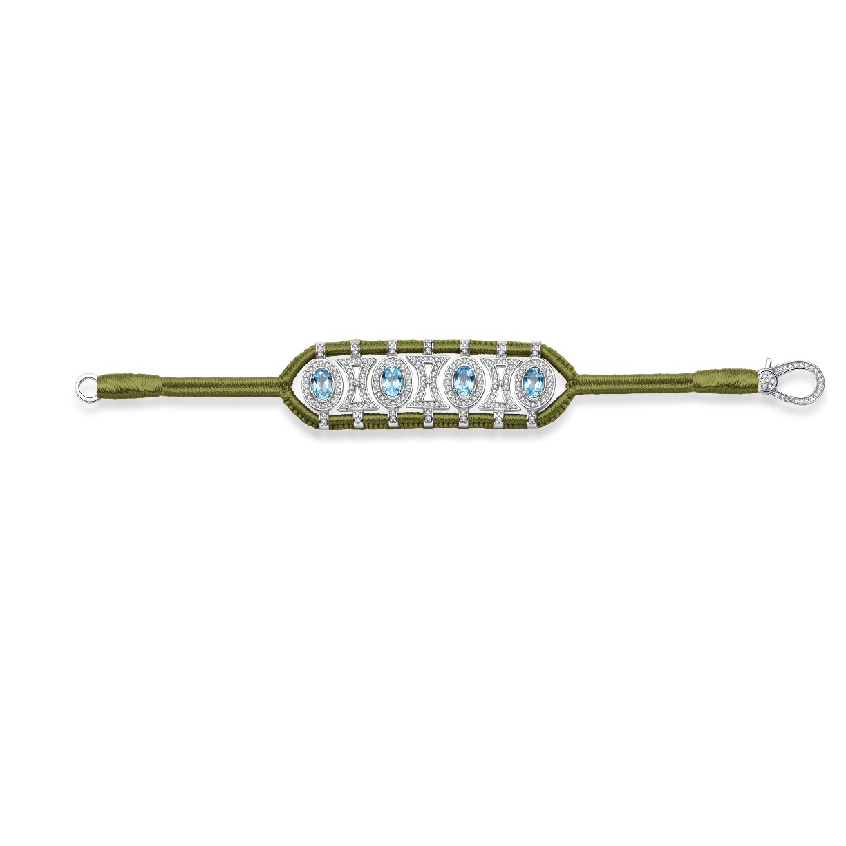 Olinda olive bracelet - Topazes